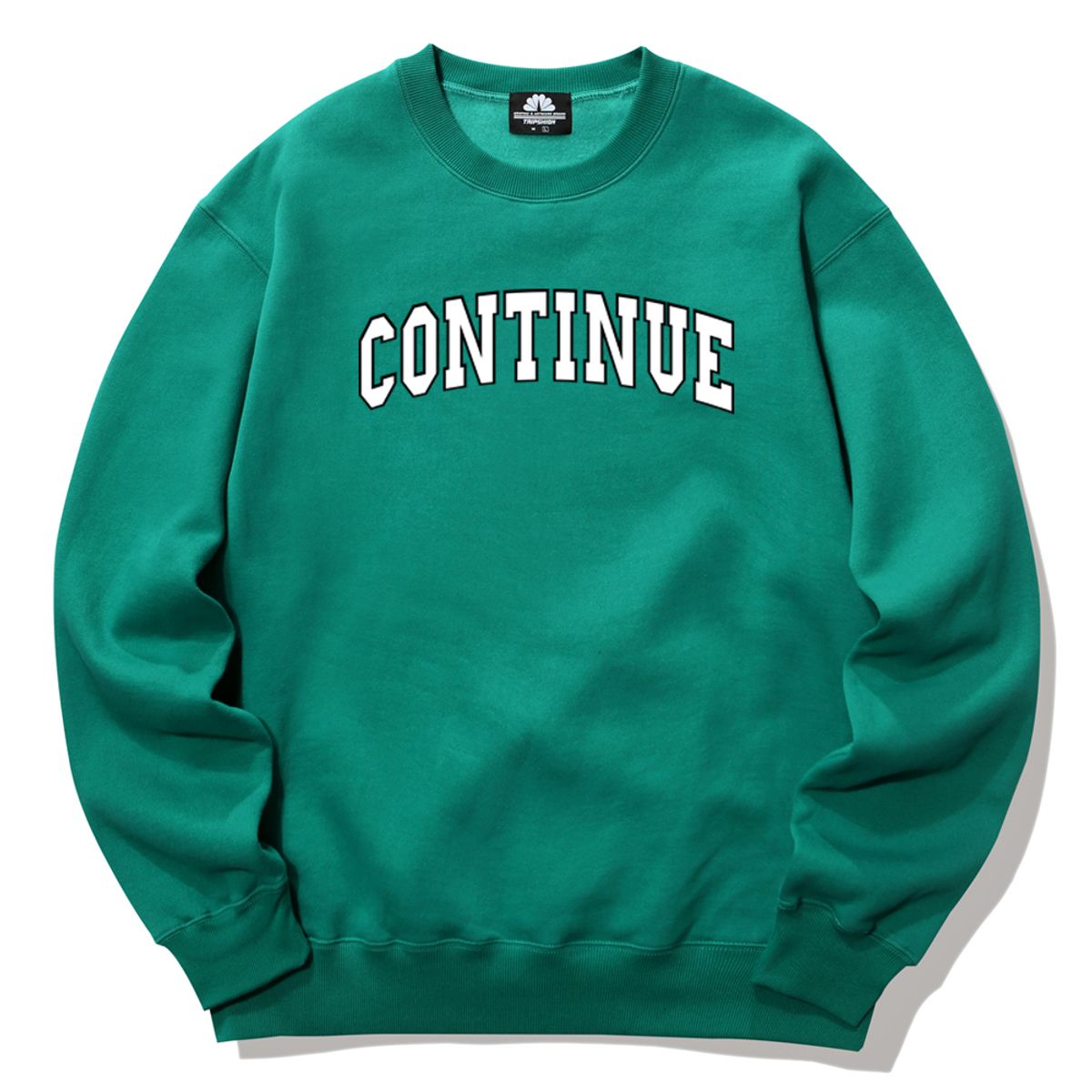 트립션(TRIPSHION) CONTINUE LOGO 크루넥 - 그린
