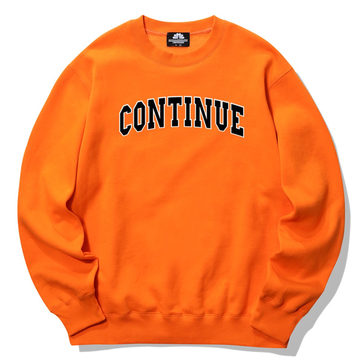 트립션(TRIPSHION) CONTINUE LOGO 크루넥 - 오렌지