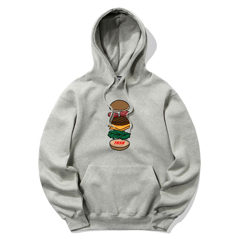 BURGER FLOOR 후드티 - 그레이