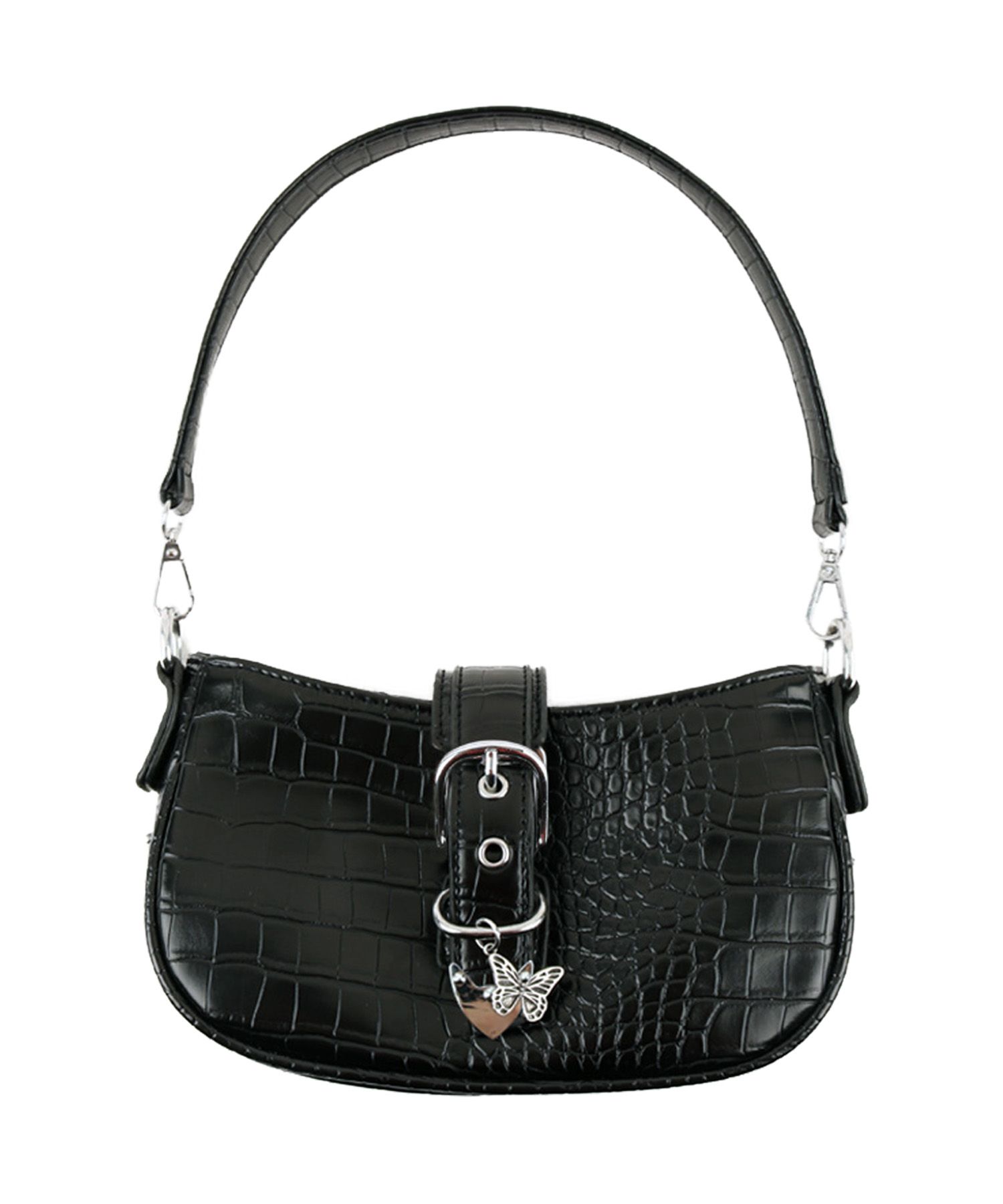 ☆NASTY FANCY CLUB☆ NF Leather Buckle Shoulder Bag BLK MUSINSA | FANCY CLUB [NF] Leather Buckle Shoulder Bag (BLK