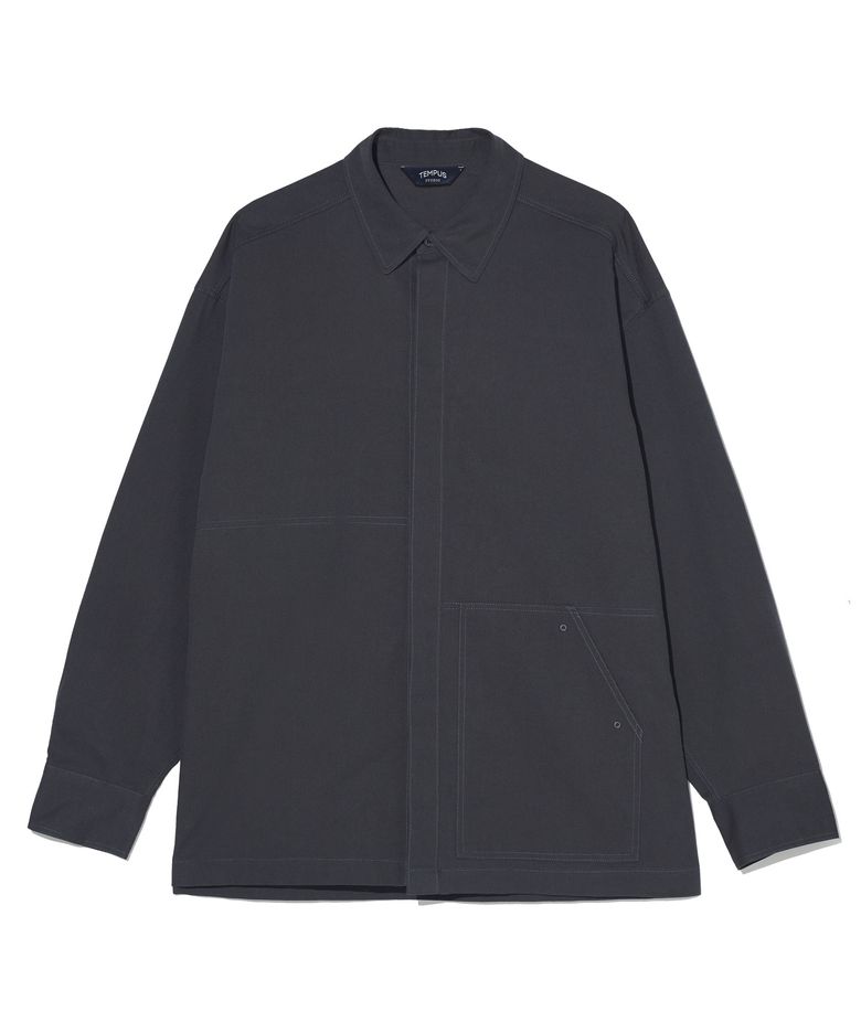 EASY OVERSIZE SHIRTS [CHARCOAL]