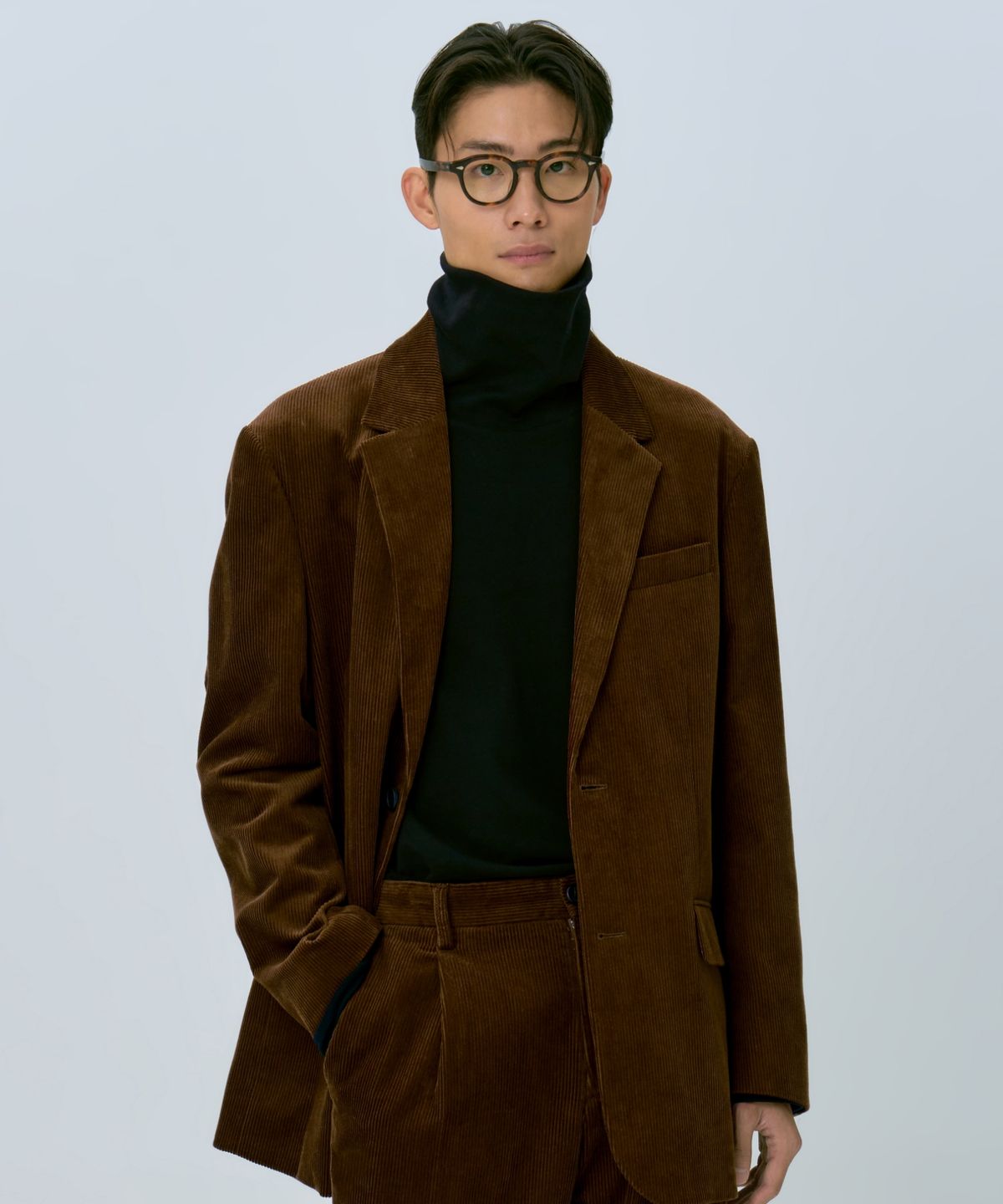 무신사 스탠다드(MUSINSA STANDARD) 오버사이즈 코듀로이 블레이저 [브라운]