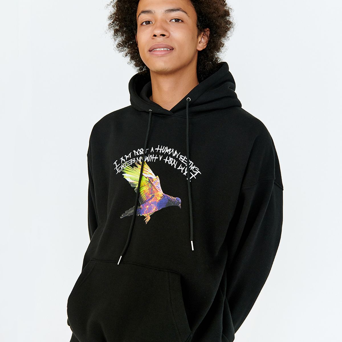 아임낫어휴먼비잉(I AM NOT A HUMAN BEING) ACID HOODIE - BLACK