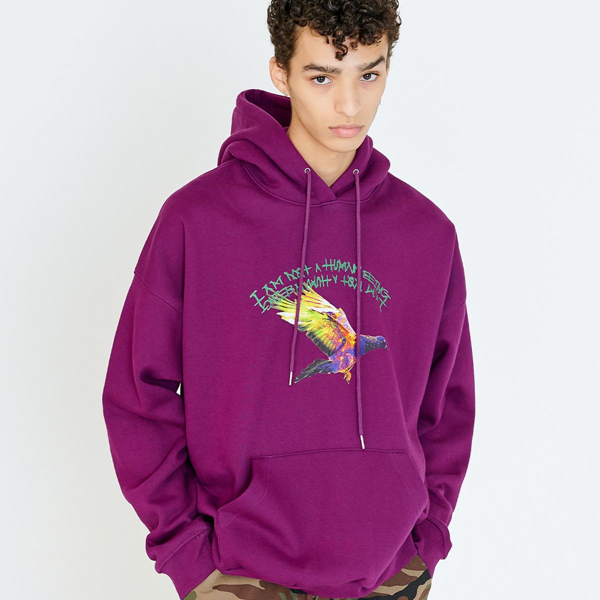 아임낫어휴먼비잉(I AM NOT A HUMAN BEING) ACID HOODIE - PURPLE