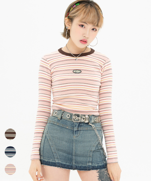 (W) DASHIA LONG SLEEVE CROP (3 COLOR)