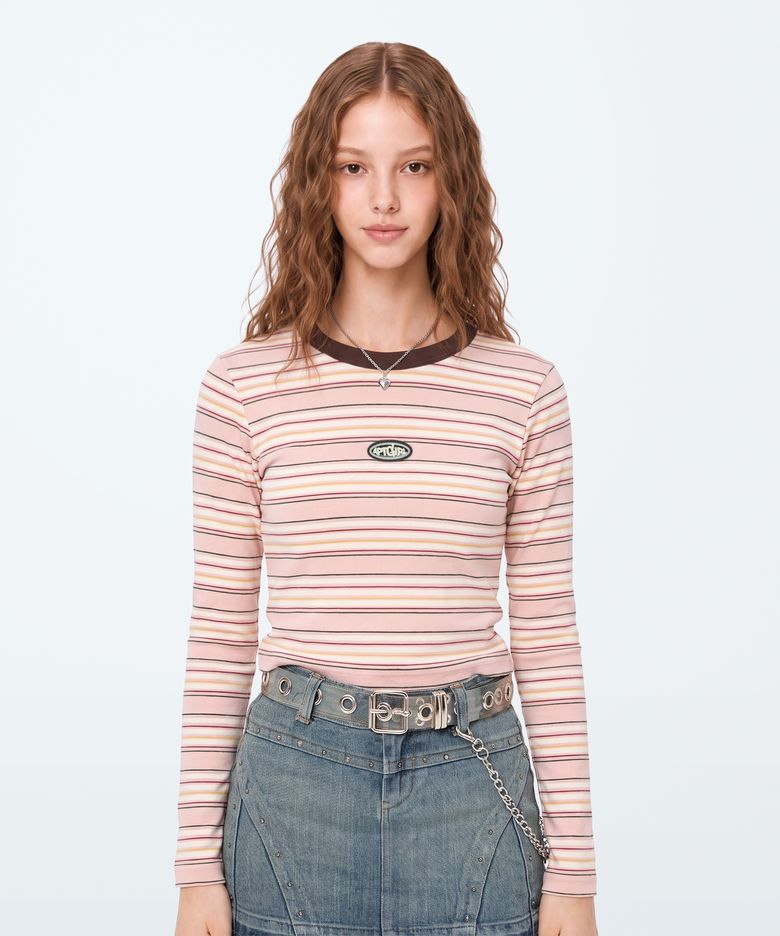(W) DASHIA LONG SLEEVE CROP (3 COLOR)