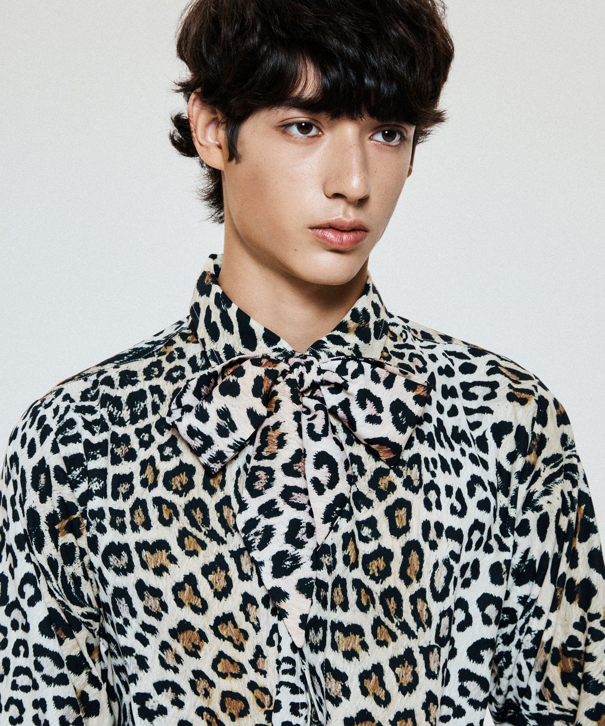 언티지(UNTAGE) 레오파드 프린트 셔츠[Brown(UNISEX)]_UTS-FS22