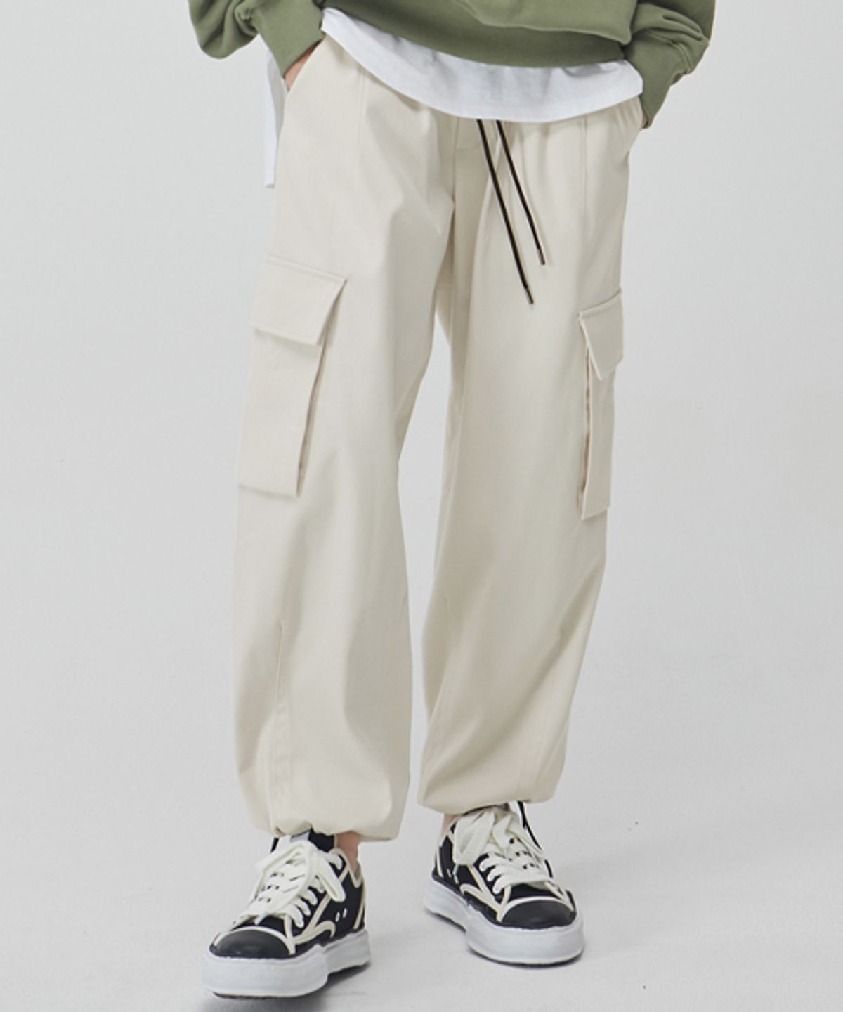 세븐셀라(SEVENSELAH) #psf 세미 벌룬 카고 스토퍼 Cream Beige