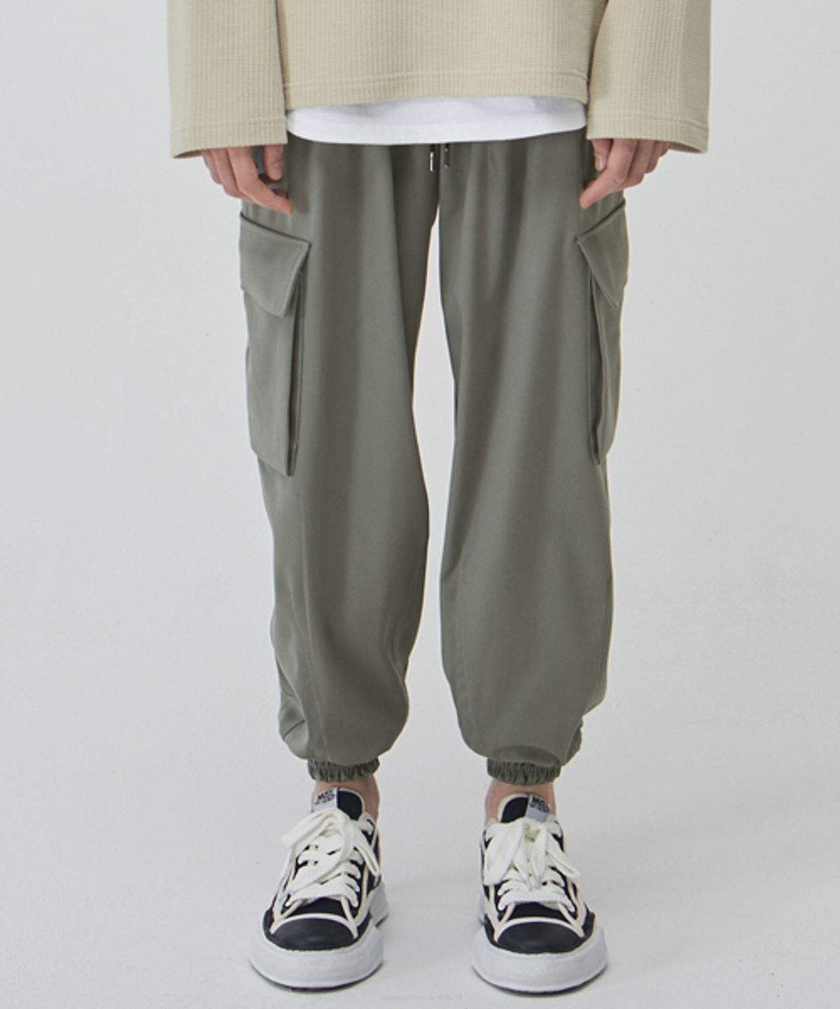 세븐셀라(SEVENSELAH) #psf 세미 벌룬 카고조거 Dusty Green