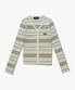 간절기 스트라이프 크롭 가디건 - 라이트그린