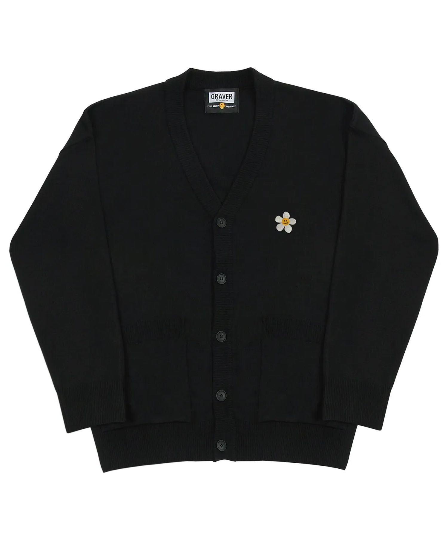 MUSINSA公式 | GRAVER [UNISEX]フラワードット刺繍ニットカーディガン_ 