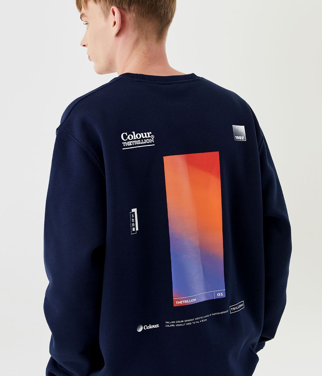 シャツ TRILLION Color gradient overfit sweatshirt TR9SMT001 BLUE TR MUSINSA | TRILLION GRADIENT OVERSIZED SWEATSHIRT TR9SMT001