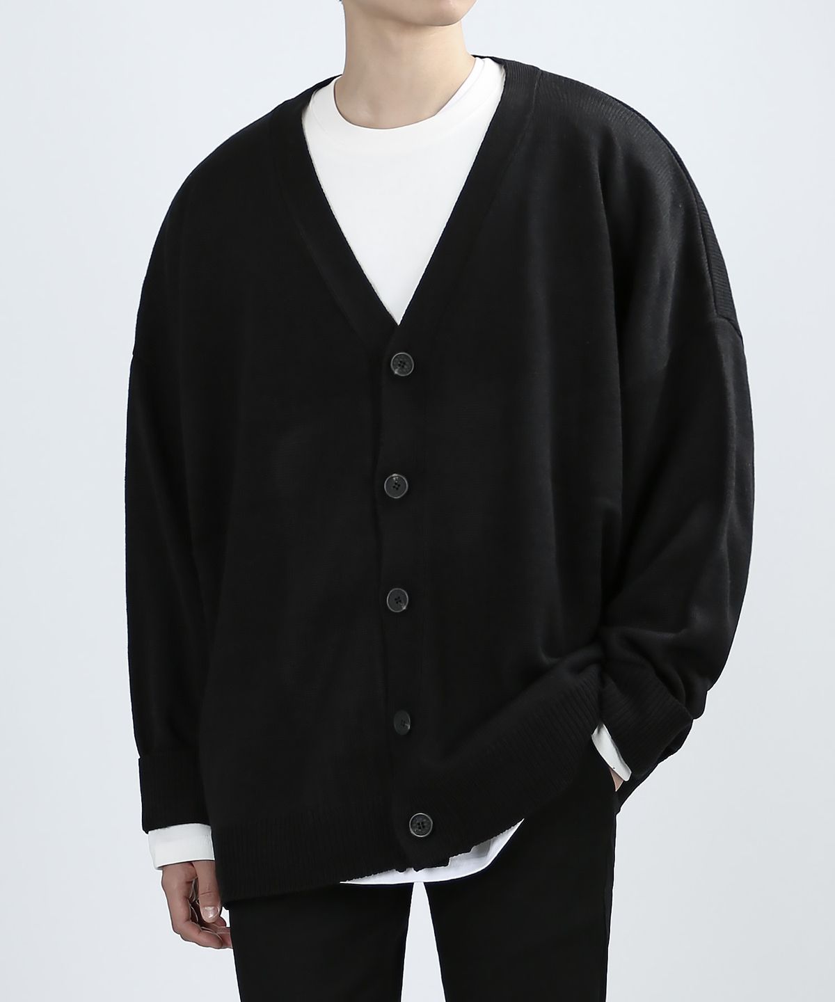 베리베인(VERYVAIN) OVERING SMART CARDIGAN (BLACK)