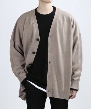 OVERING SMART CARDIGAN (SAND BEIGE)