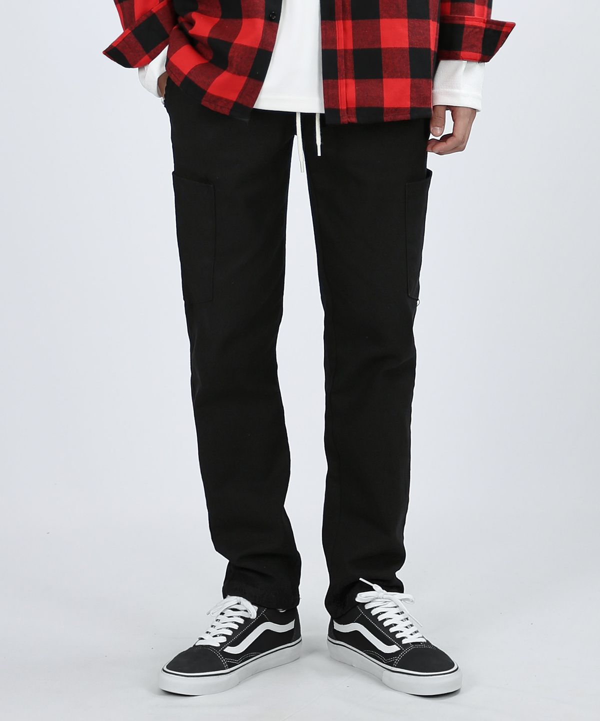 베리베인(VERYVAIN) OPEN CARGO PANTS (BLACK)