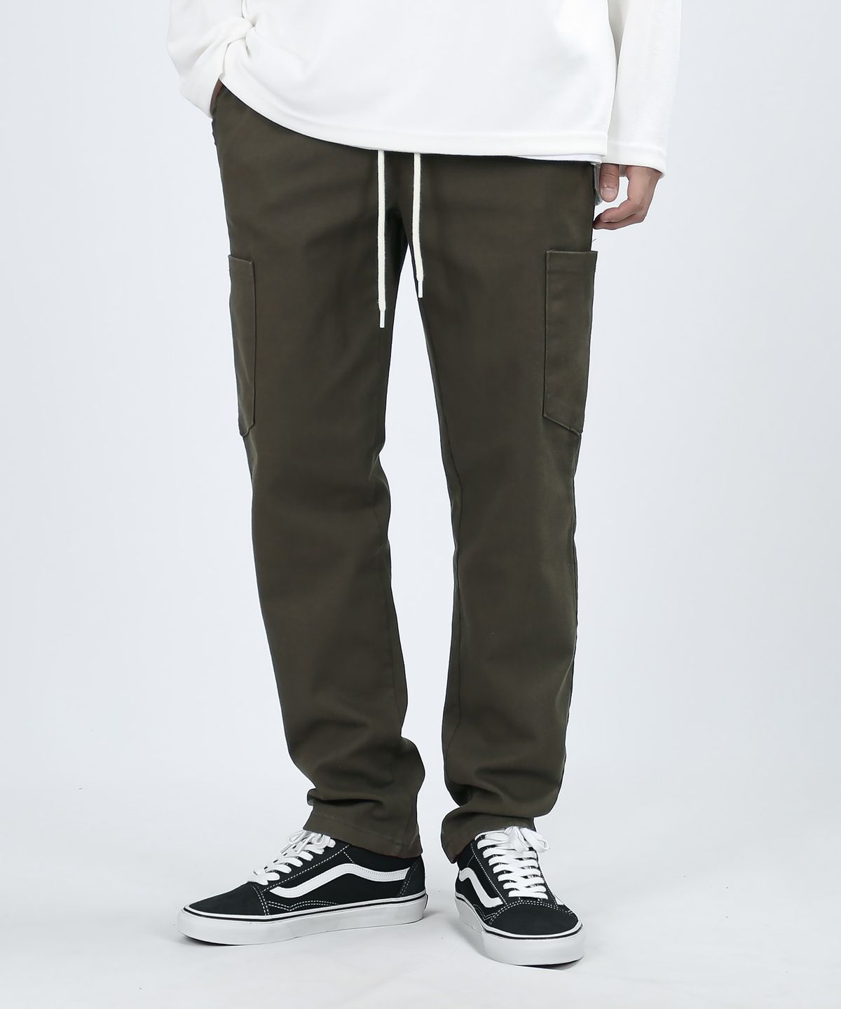 베리베인(VERYVAIN) OPEN CARGO PANTS (KHAKI)