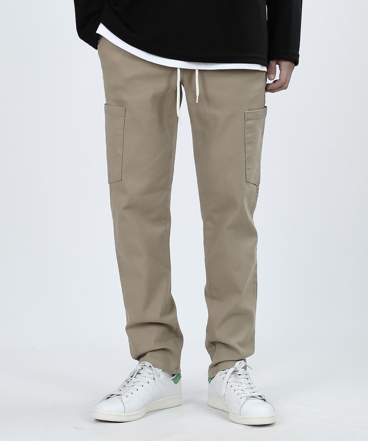 베리베인(VERYVAIN) OPEN CARGO PANTS (SAND BEIGE)