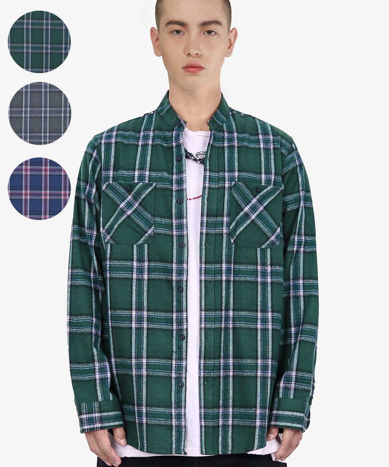 [차이나카라] PLASMA CHECK SHIRTS (3 COLOR)
