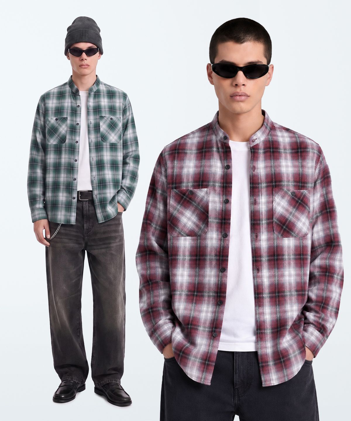 언더에어(UNDERAIR) [차이나카라] REDDEN CHECK SHIRTS (3 COLOR)