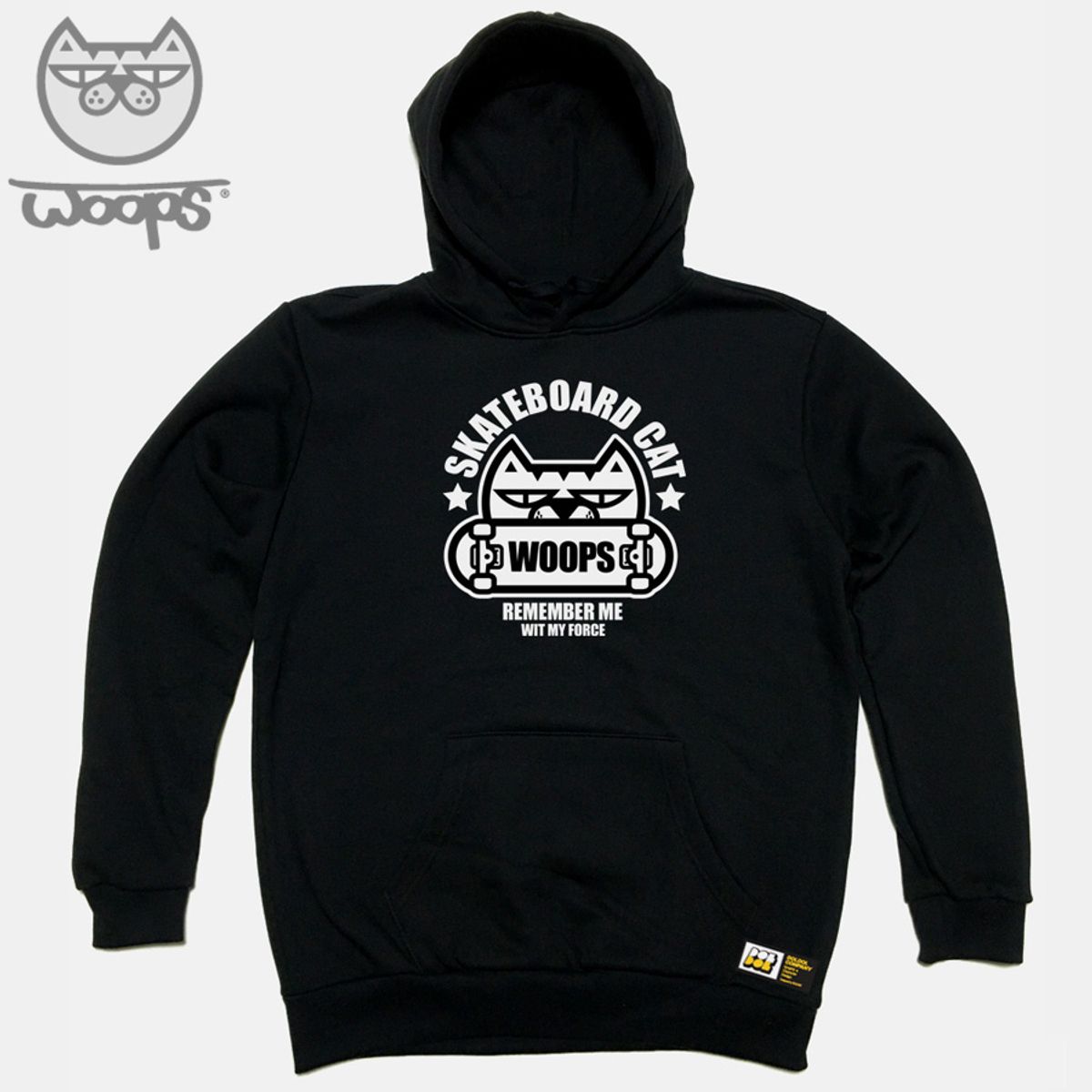돌돌(DOLDOL) WOOPS_HOODY_29 스케이트보드 고양이 웁스 캐릭터 그래픽 디자인 후드티 후디