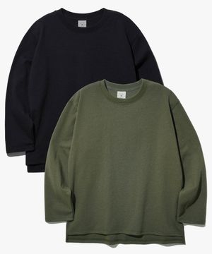 [2PACK] 더블 코튼 무지 긴팔티 2pack JHLT1273