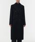 우먼즈 캐시미어 블렌드 더블 체스터 롱 코트 [블랙]