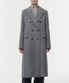 우먼즈 캐시미어 블렌드 더블 체스터 롱 코트 [미디엄 그레이]