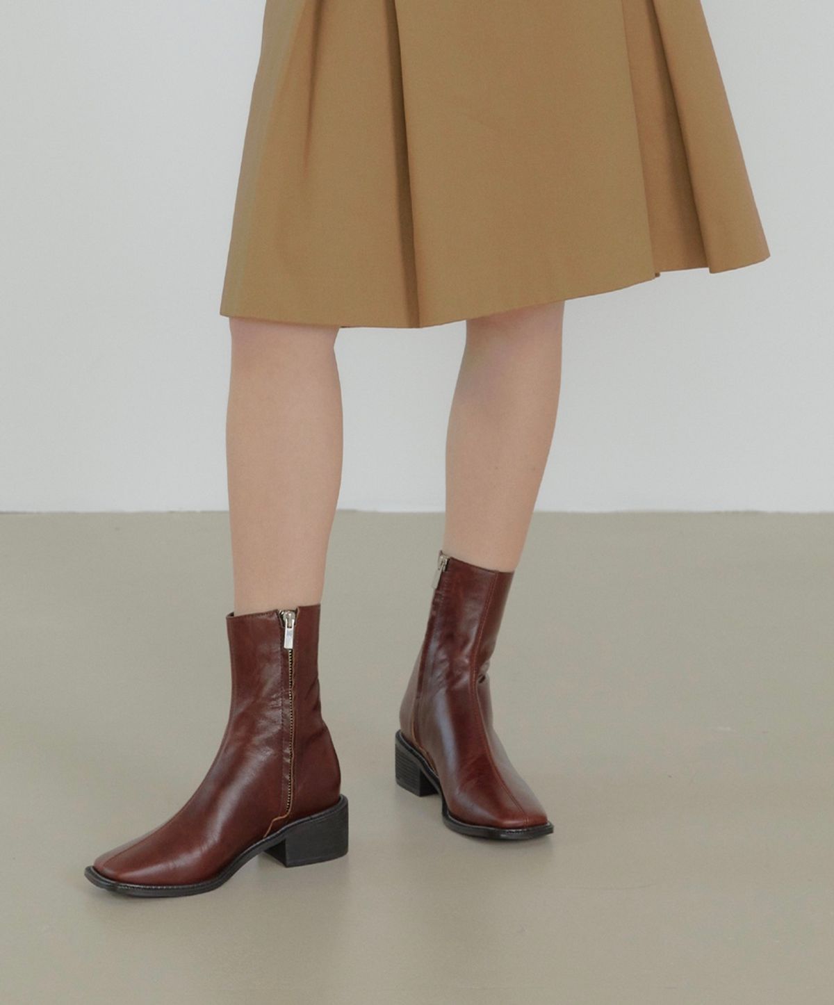 릴리슈(LILYSHOE) raya ankle boots - burgundy