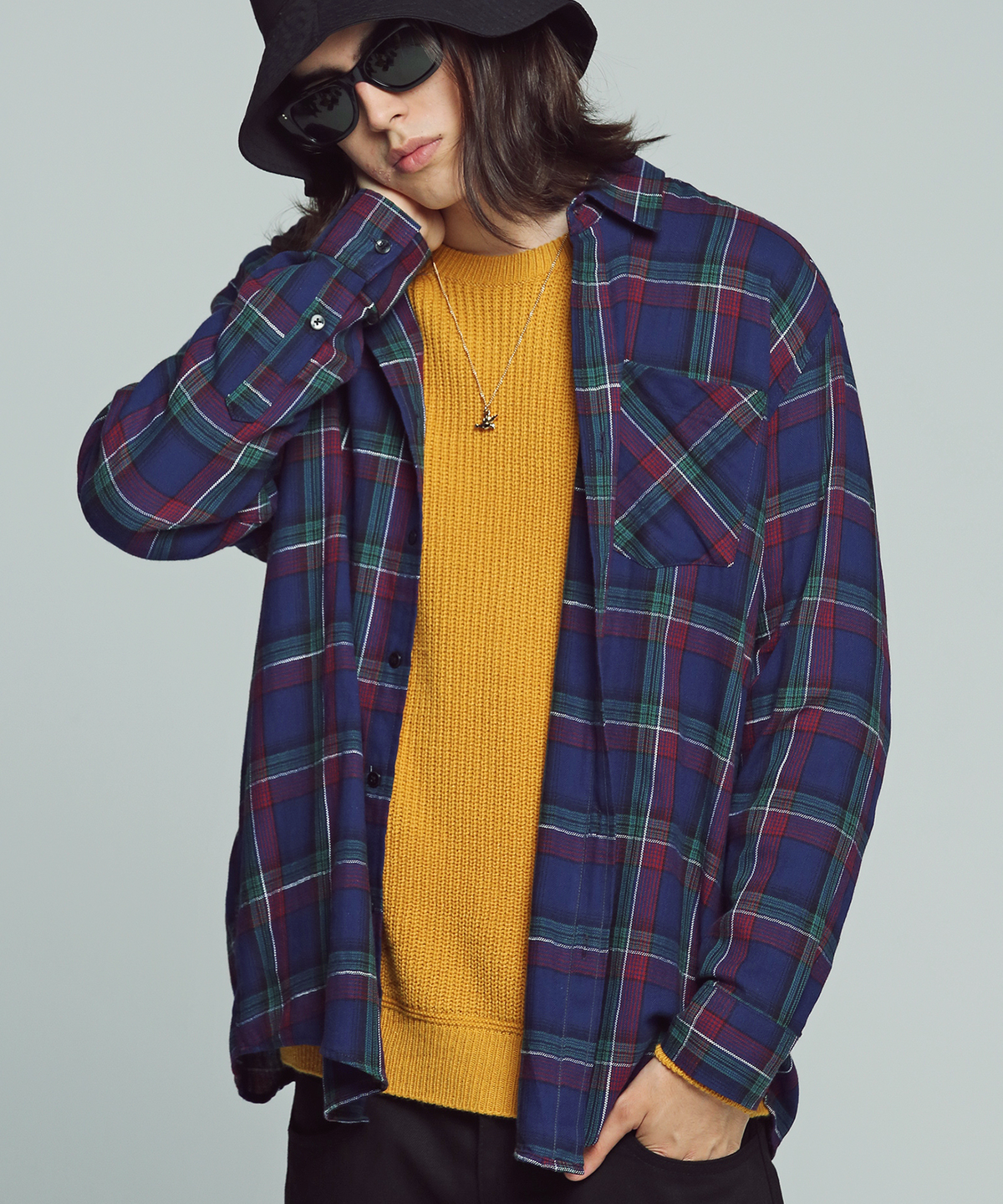 아파트먼트(APARTMENT) EPODIT CREAK SHIRTS - NAVY