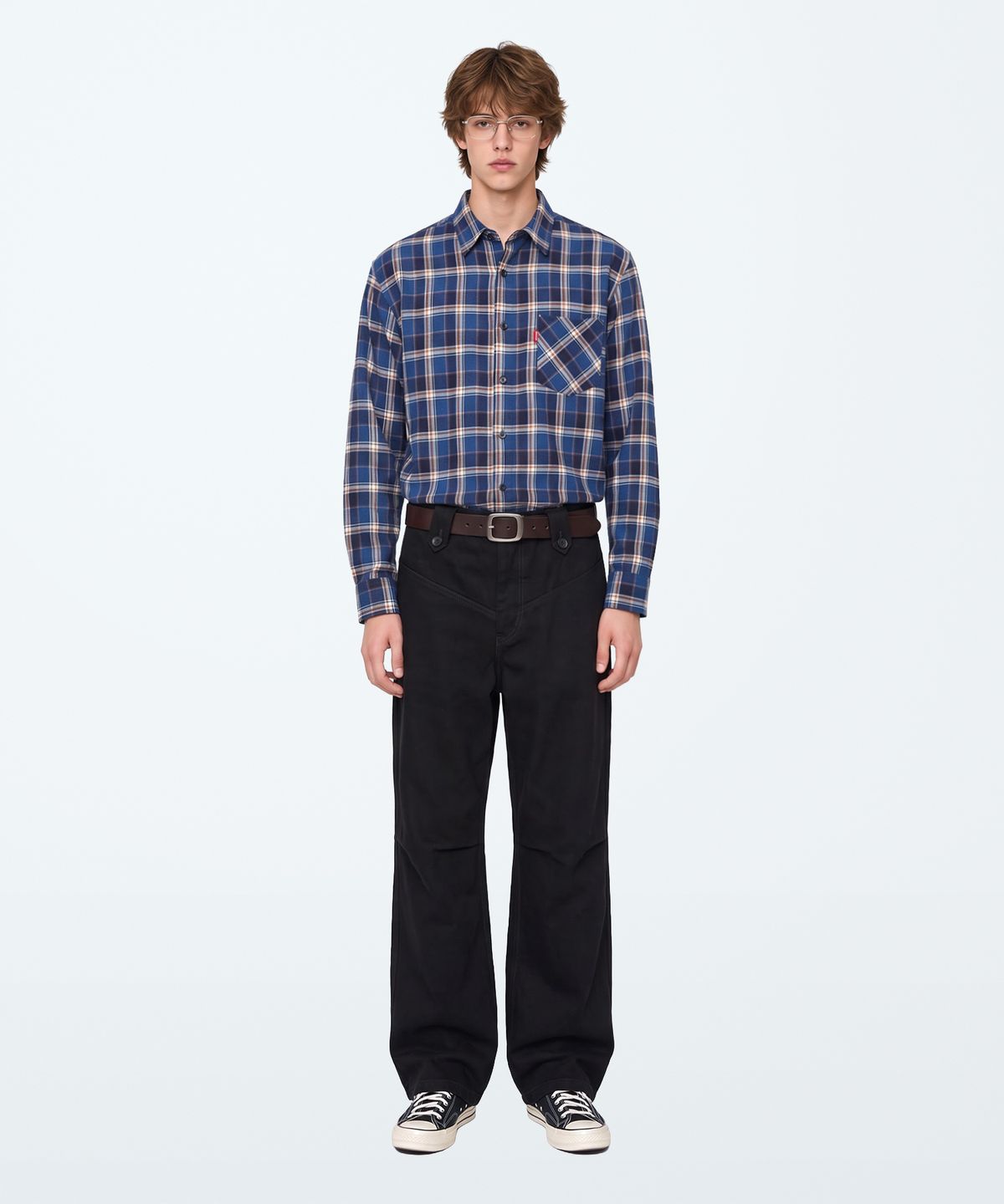 아파트먼트(APARTMENT) WINDSOR CHAIR CHECK SHIRTS - BLUE