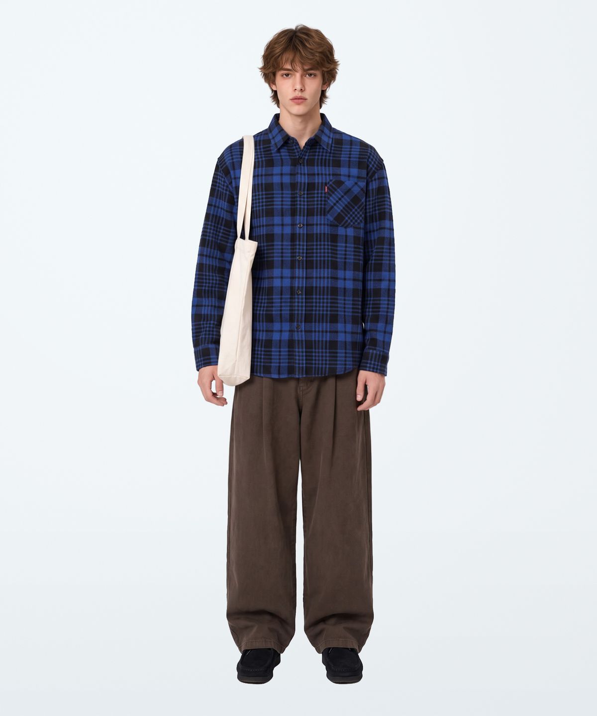 아파트먼트(APARTMENT) CARDIF MELA CHECK SHIRTS - BLUE