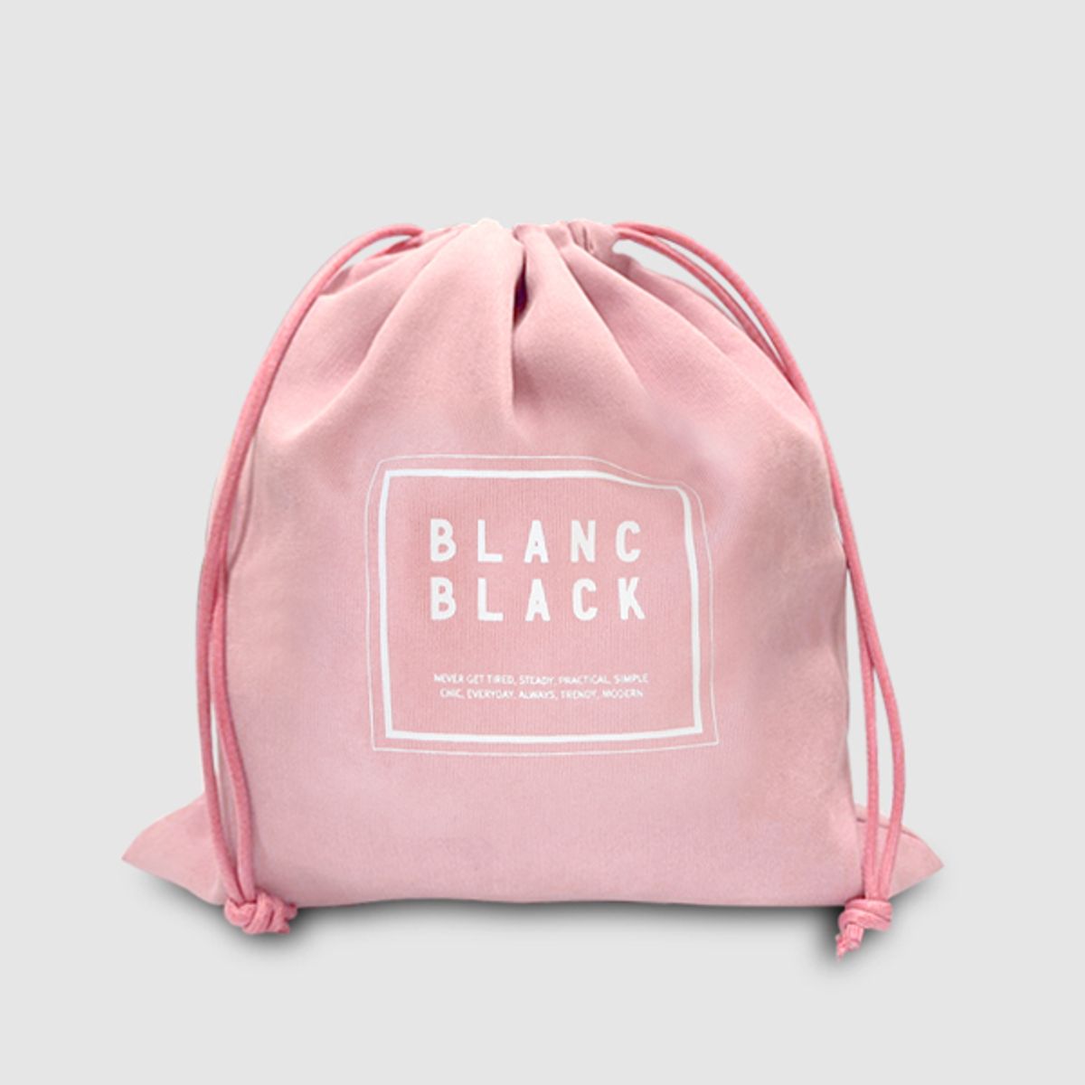 블랑블랙(BLANCBLACK) 코듀로이 스트링 파우치 [핑크]