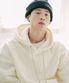 로그 오버핏 기모 후드 크림 YHHD2302