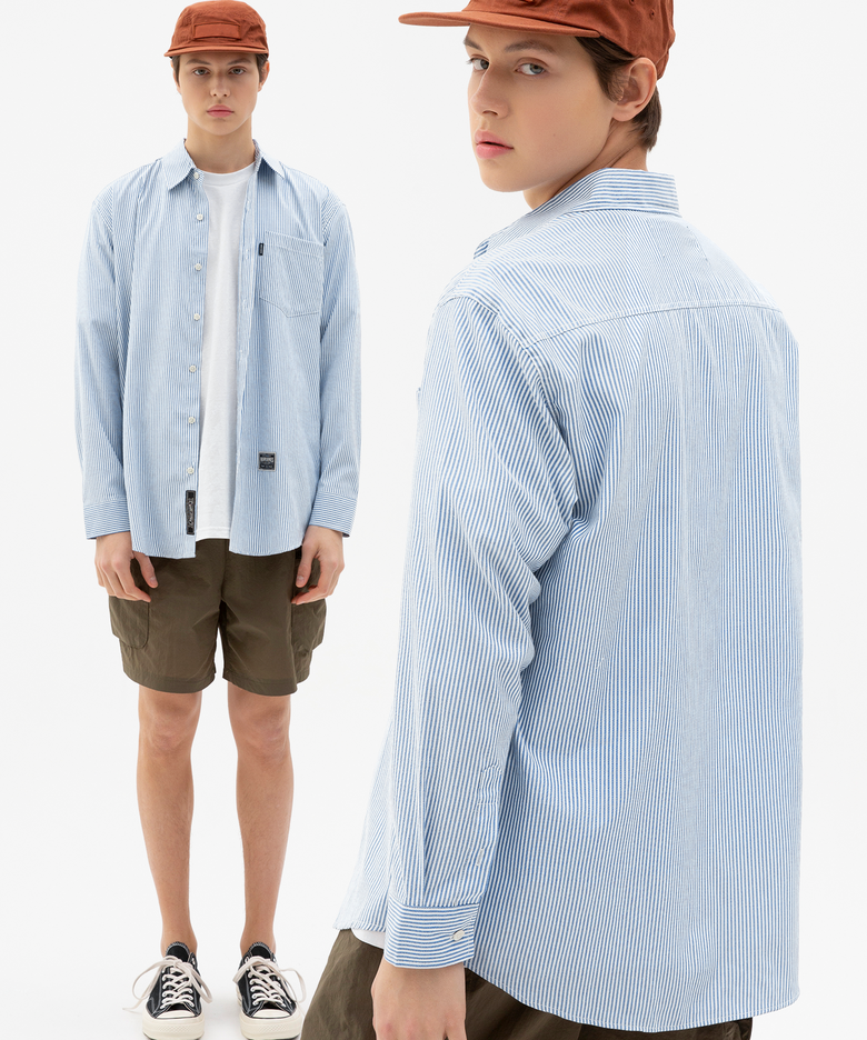 ALIBI STRIPE SHIRTS - SKY