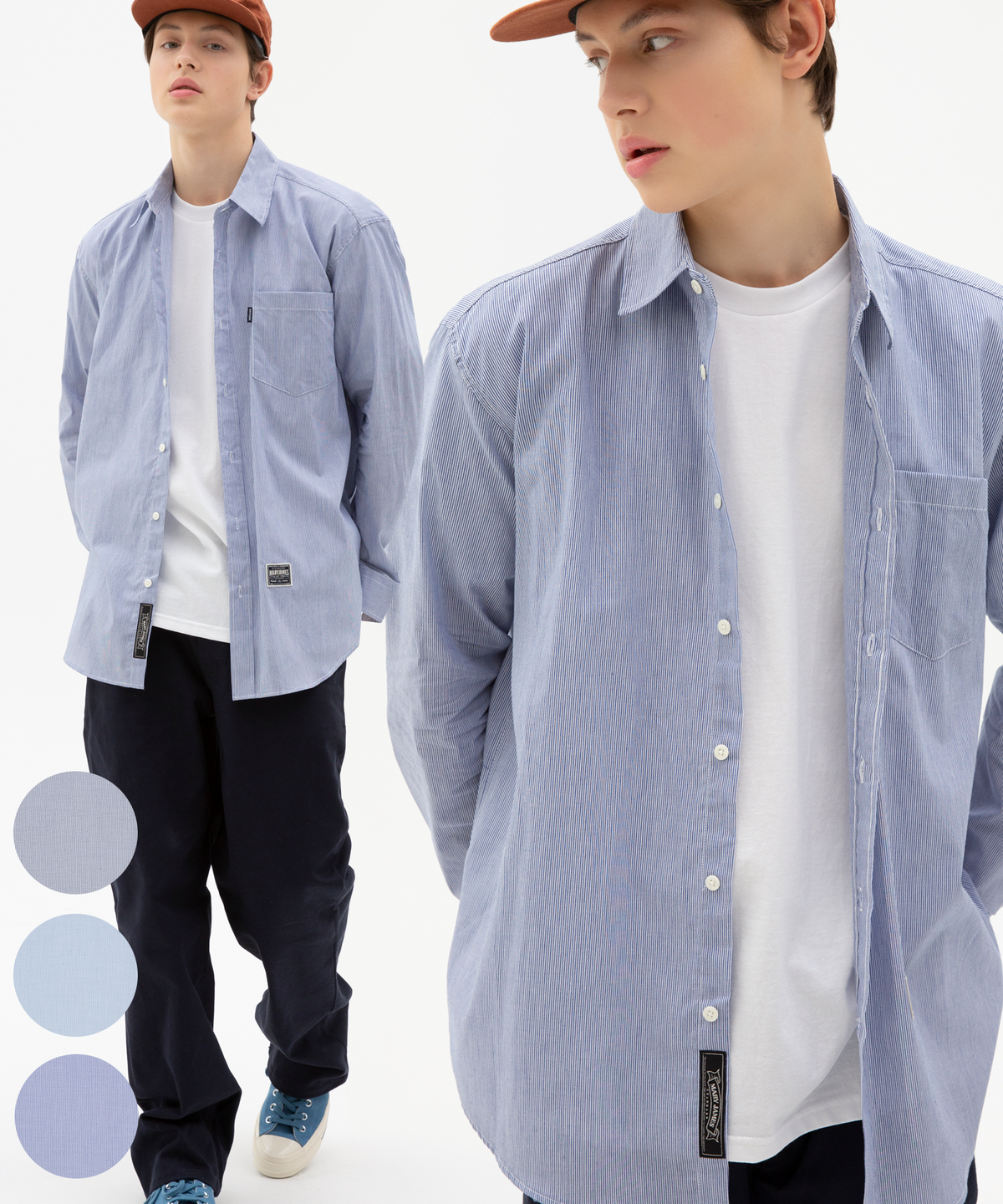 메리제임스(MARYJAMES) RASCAL STRIPE SHIRTS (3 COLOR)