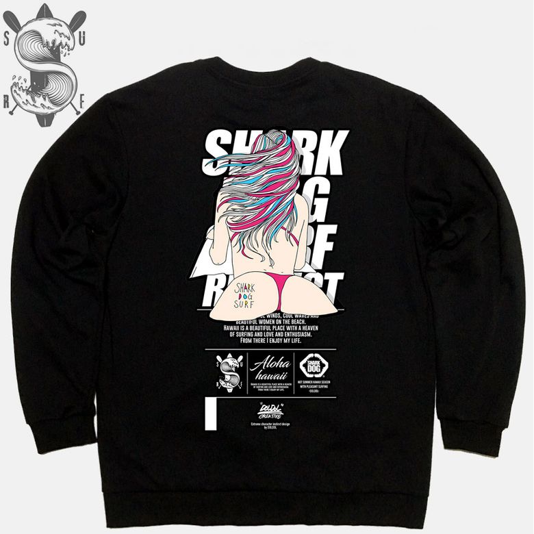 SHARK DOG_MTM-155 샤크독 서핑 하와이 캐릭터 그래픽 그래피티 디자인 맨투맨 긴팔