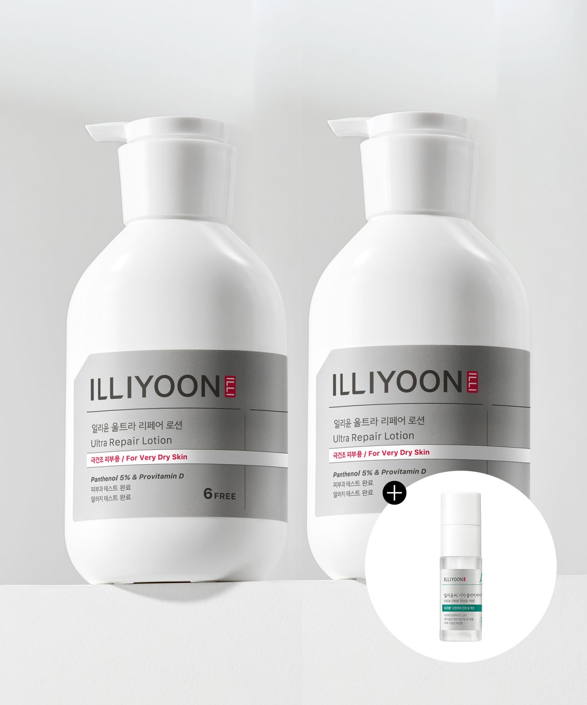일리윤(ILLIYOON) 울트라리페어 로션 350ml 2입 + 트러블 미스트 30ml 증정