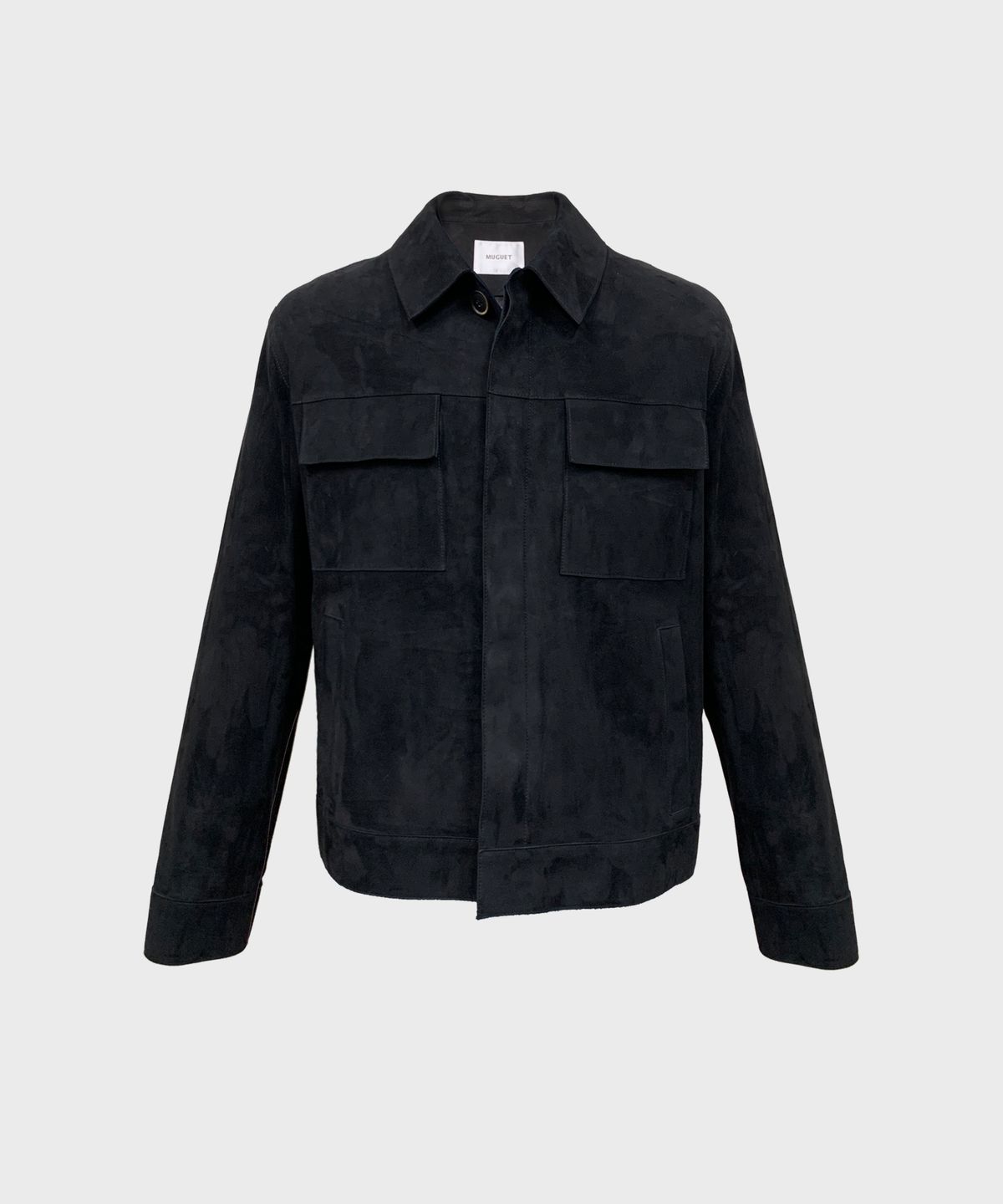 뮤게(MUGUET) SUEDE LEATHER JACKET (BLACK)