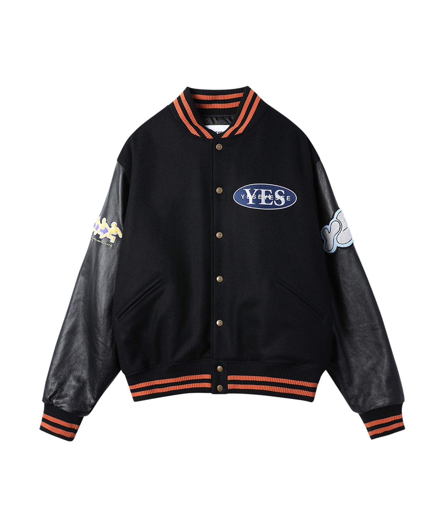 [YESEYESEE]★Poker Varsity Jacket MUSINSA公式 | YESEYESEE Poker Varsity Jacket Beige