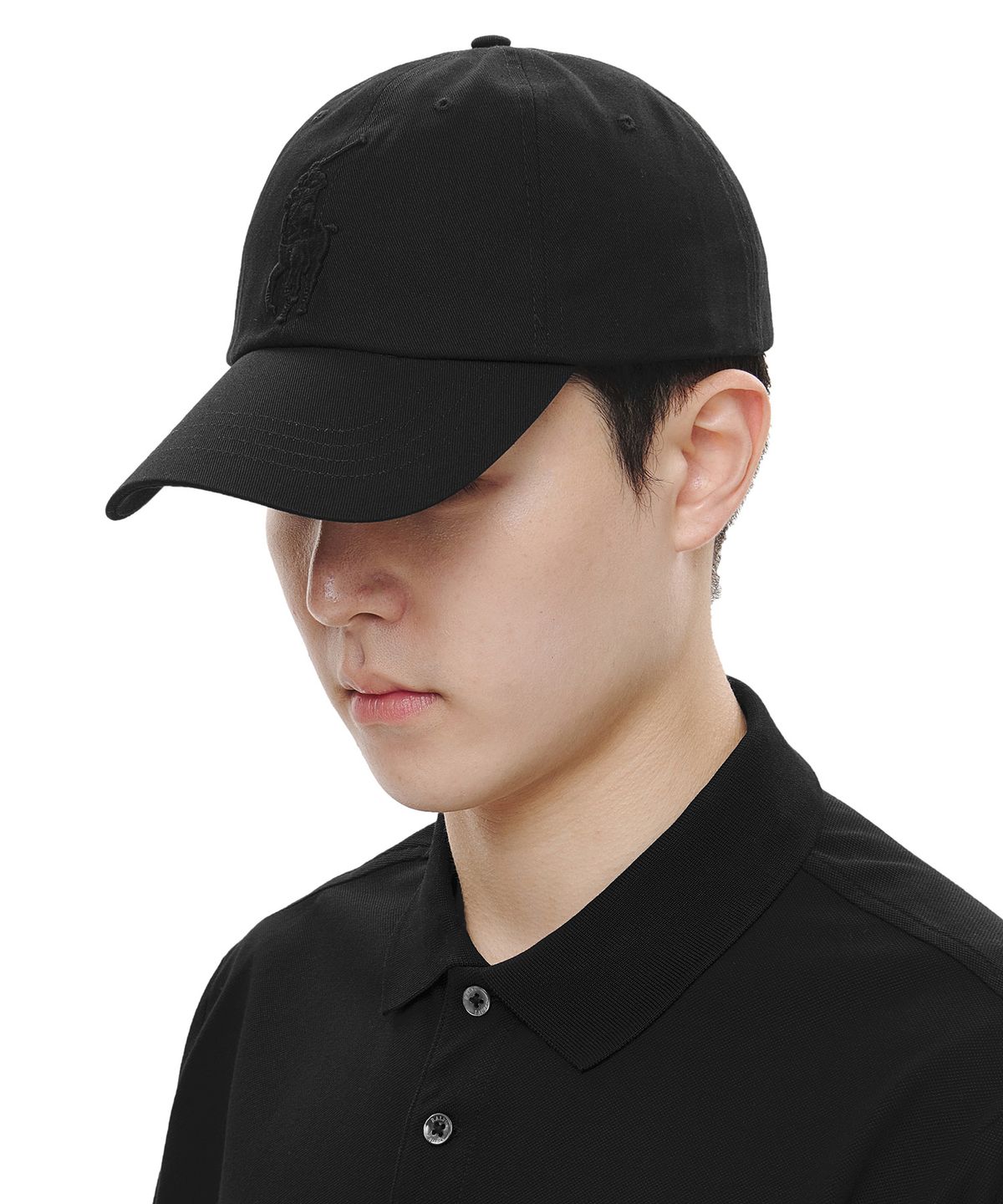 폴로 랄프 로렌(POLO RALPH LAUREN) 빅 포니 치노 베이스볼 캡 - 블랙
