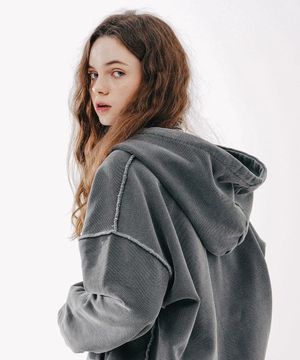 더스트 피그먼트 후드집업 다크그레이 MJOT7437