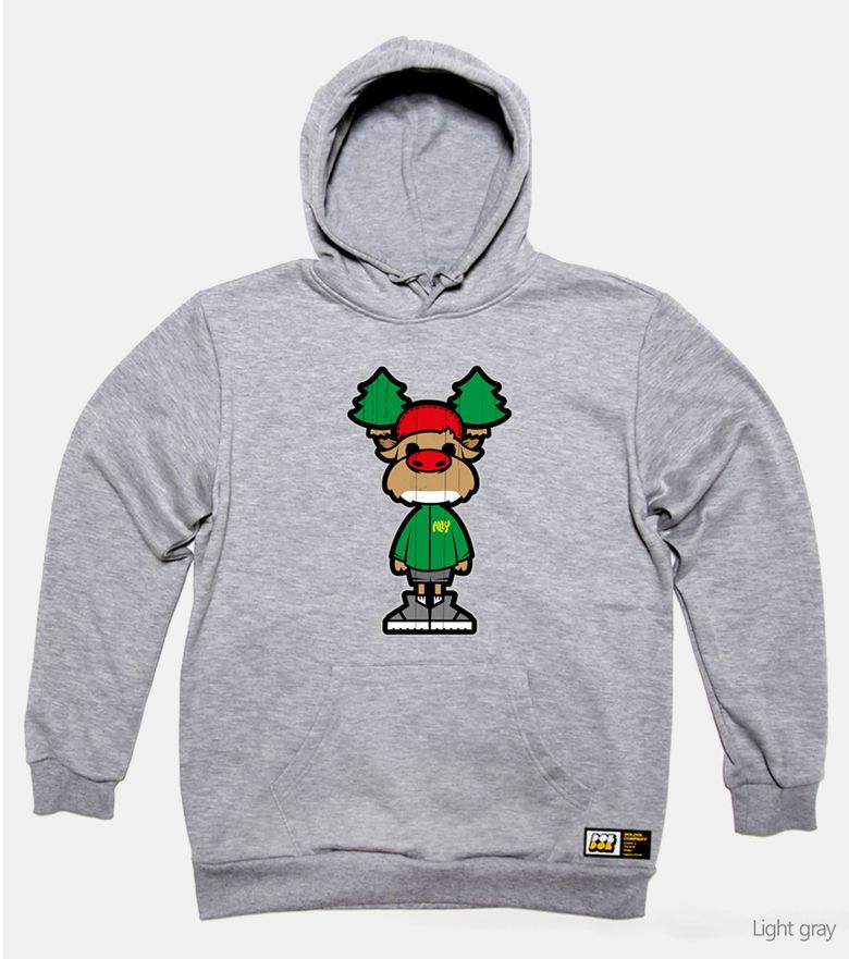 ALLY_HOODY_06 숲속의 mtb 바이커 사슴 엘리 자전거 캠핑  백패킹 사슴 캐릭터 그래픽 디자인 후디 후드티