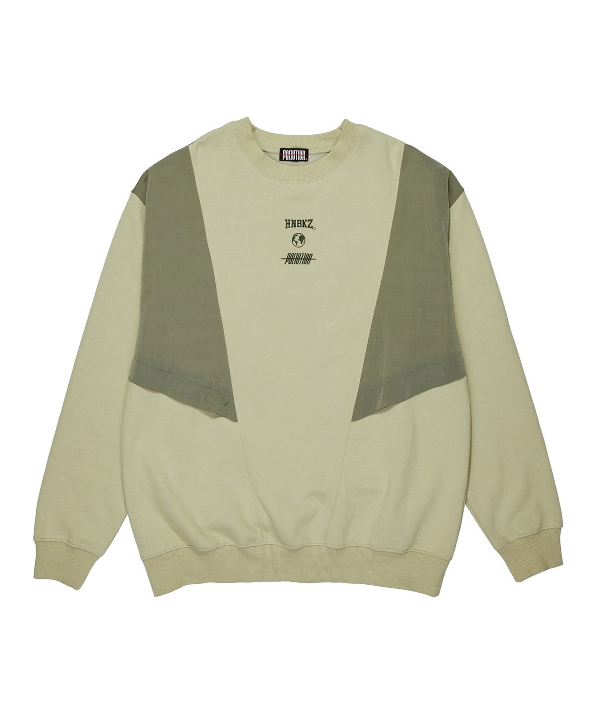 폴루션(POLLUTION) PANEL CREWNECK