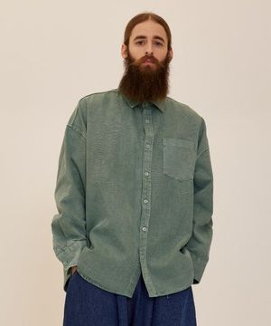 CB 아콘 피그먼트 셔츠자켓 (그린)