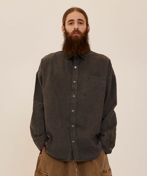 CB 아콘 피그먼트 셔츠자켓 (차콜)