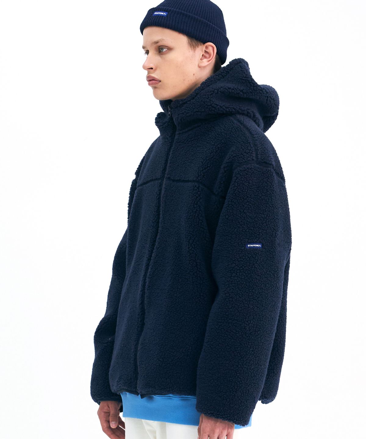 스텝온리(STAFFONLY) STEADY FLEECE JACKET (NAVY)