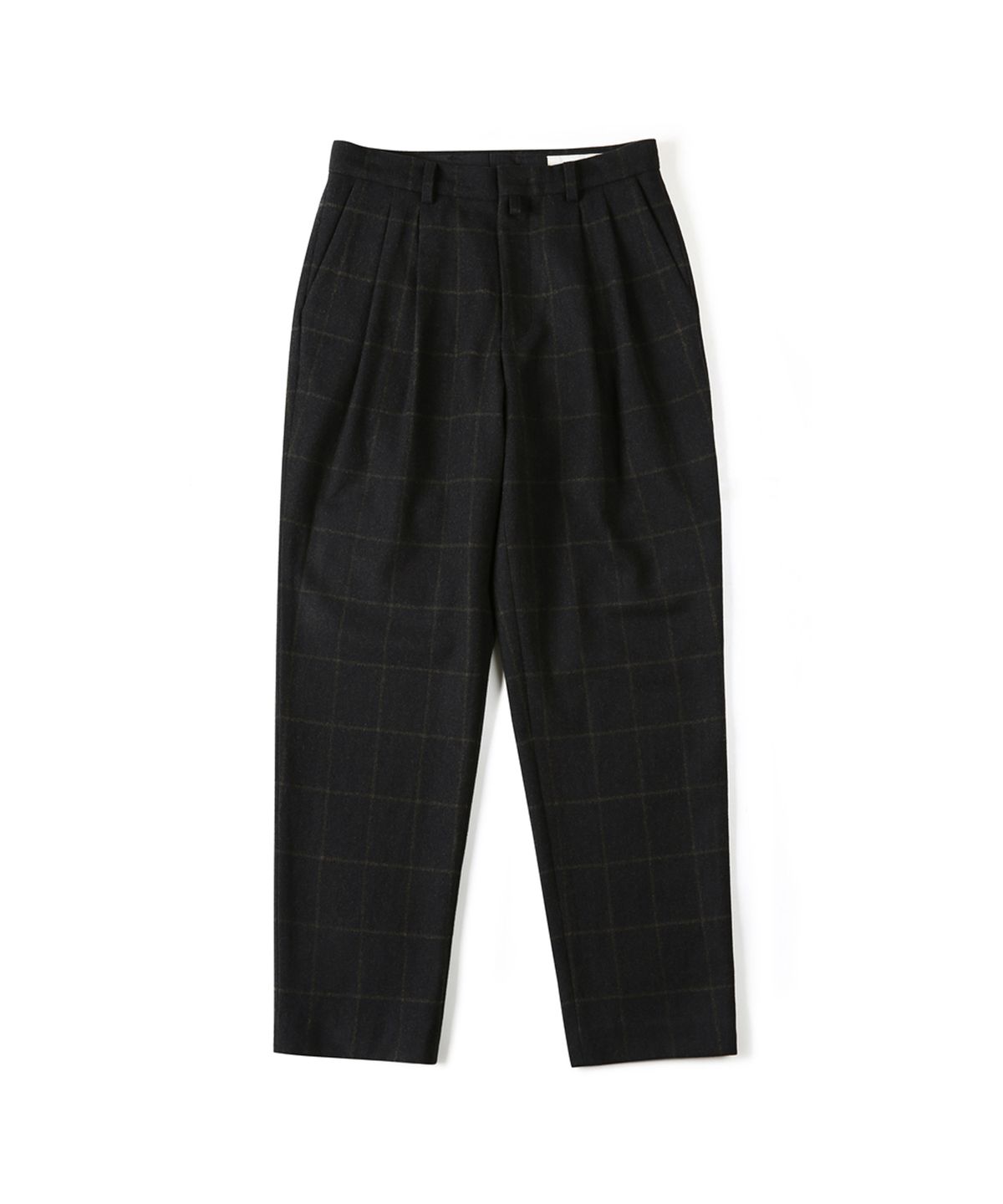 셔터(SHIRTER) WINDOW CHECK HEAVY WOOL PANTS (DARK BROWN)