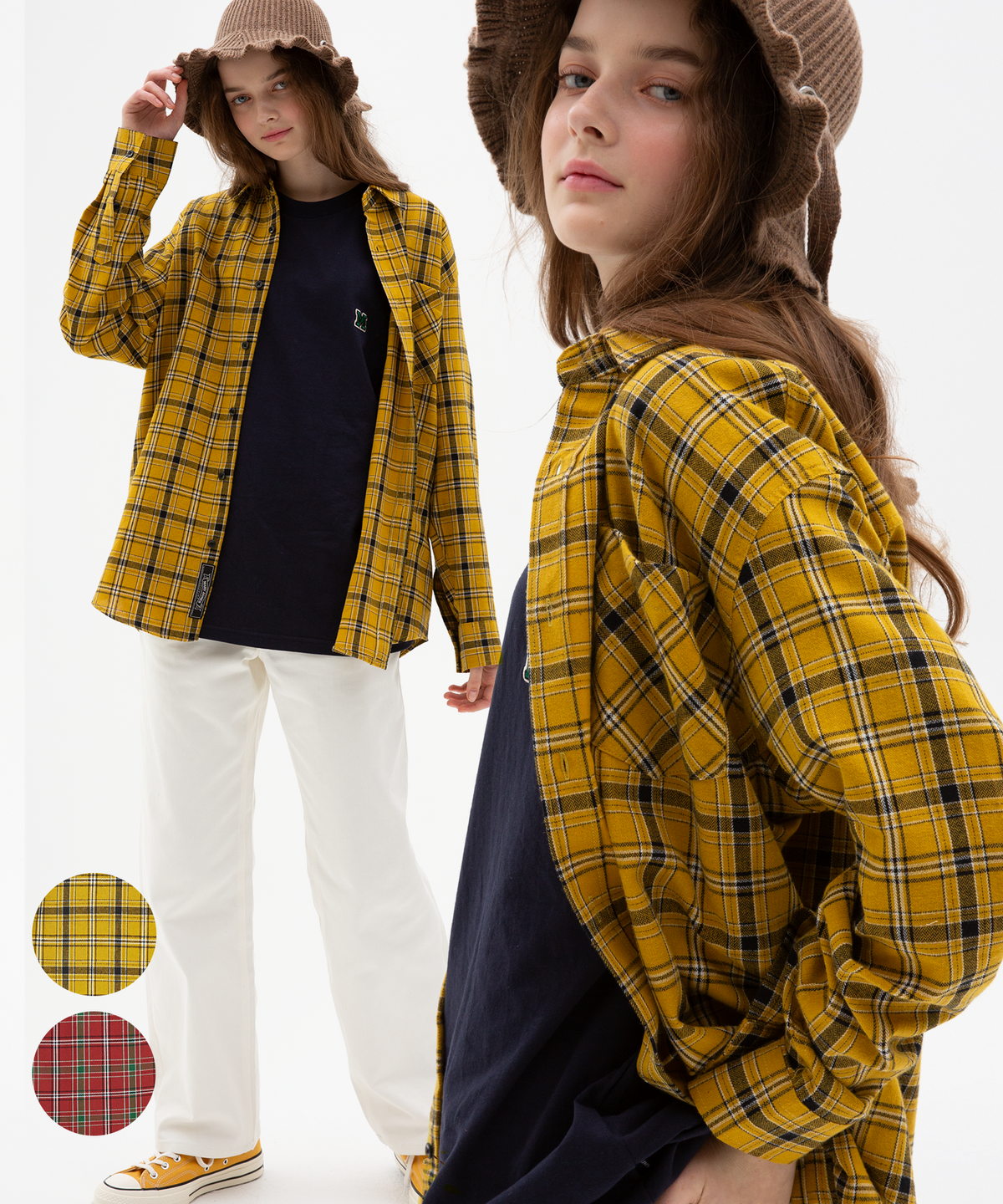 메리제임스(MARYJAMES) [남녀공용] HILBERK CHECK SHIRTS (2 COLOR)