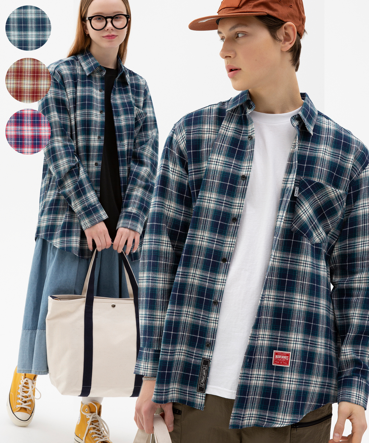 메리제임스(MARYJAMES) ICHELSON CHECK SHIRTS (3 COLOR)