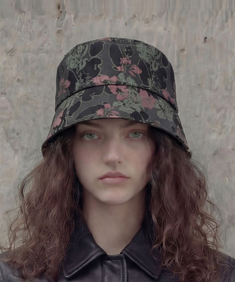 자가드 버킷햇 PLAIN BUCKET / JACQUARD / D GREY